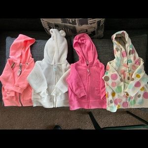 Lot of 4 baby girl jackets